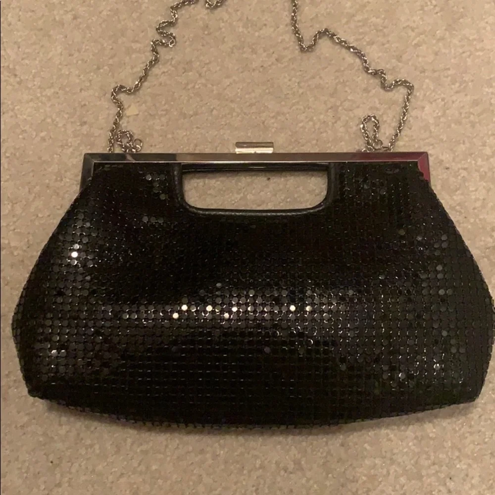 Black sequins clutch great condition like new